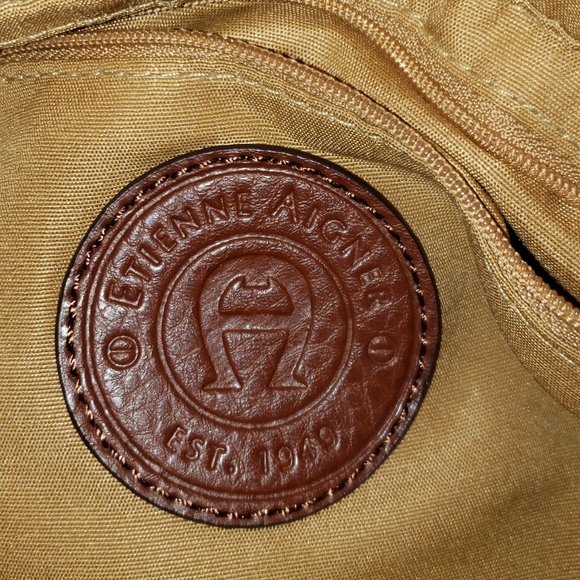 Authentic Etienne Aigner Logo Satchel Bag - Picture 3 of 7
